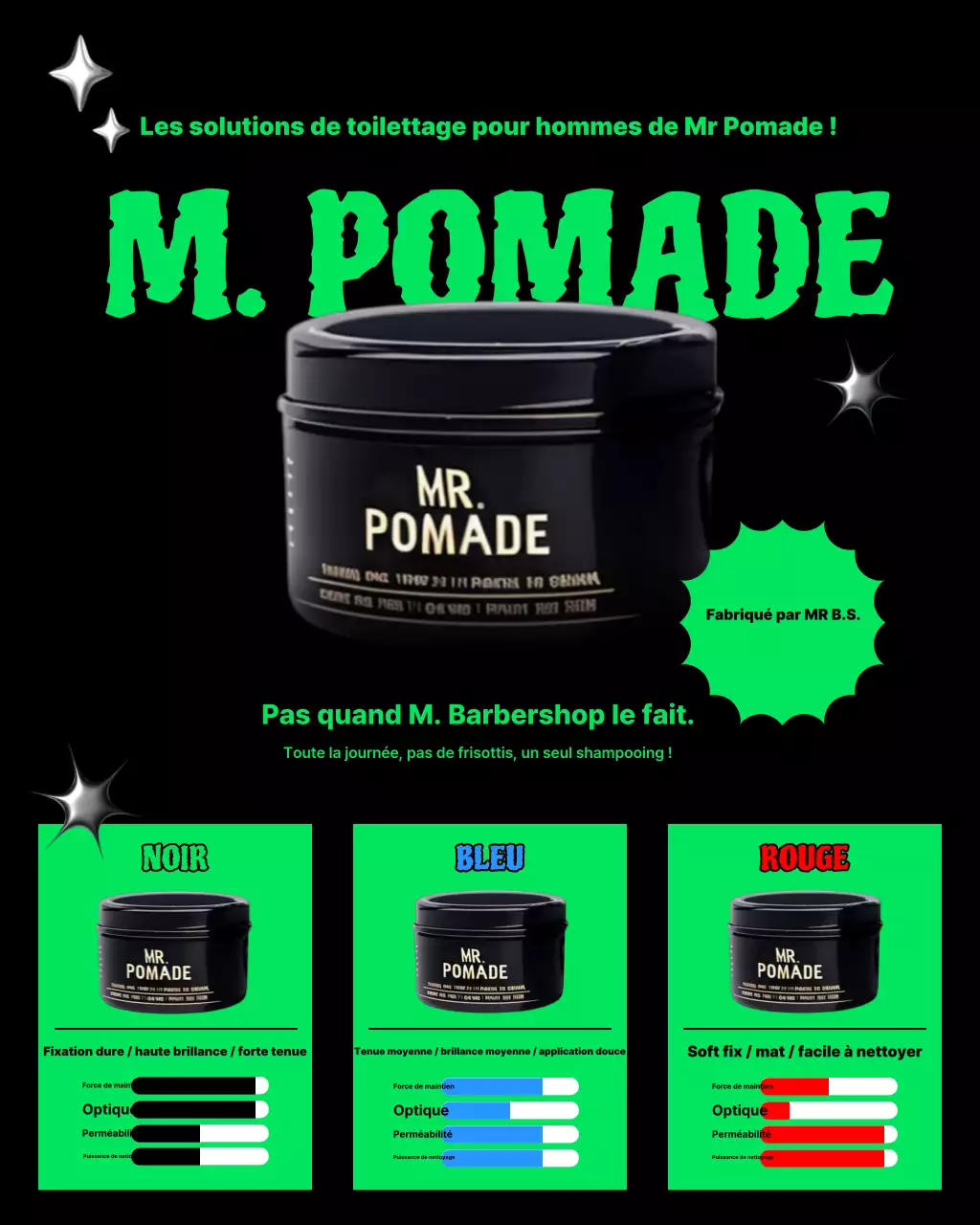 Publicité pour une coiffure moderne et verte