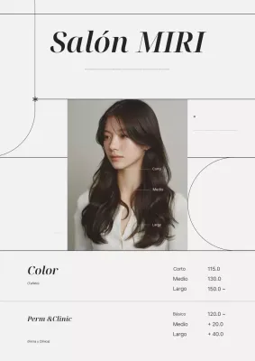 Anuncio de peinado moderno gris