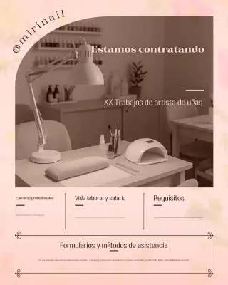 Oferta de empleo moderna en beige