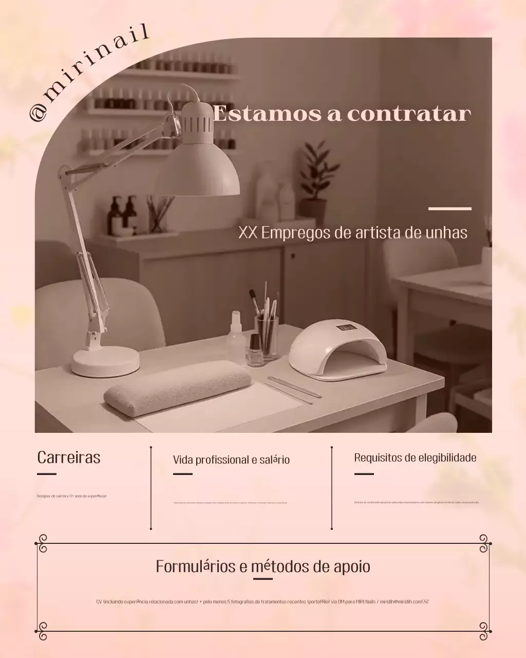 Publicação de emprego moderna bege