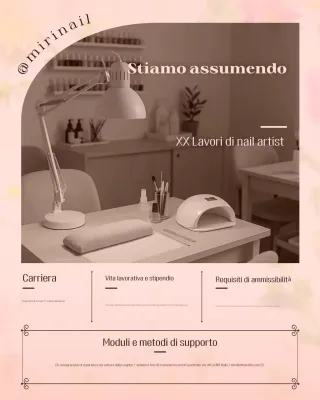 Annuncio di lavoro moderno beige