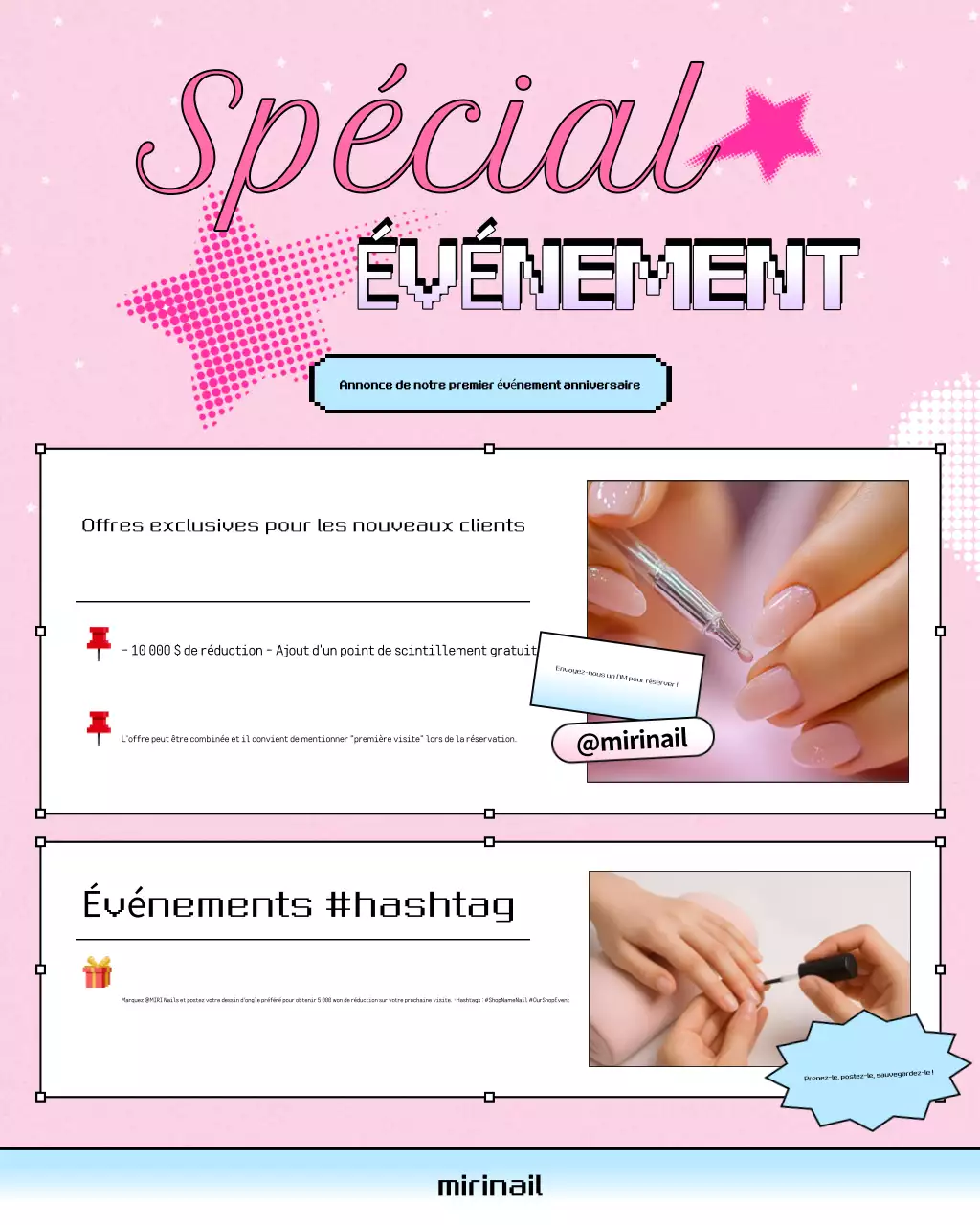 Promotion Nail Art Pop Rose