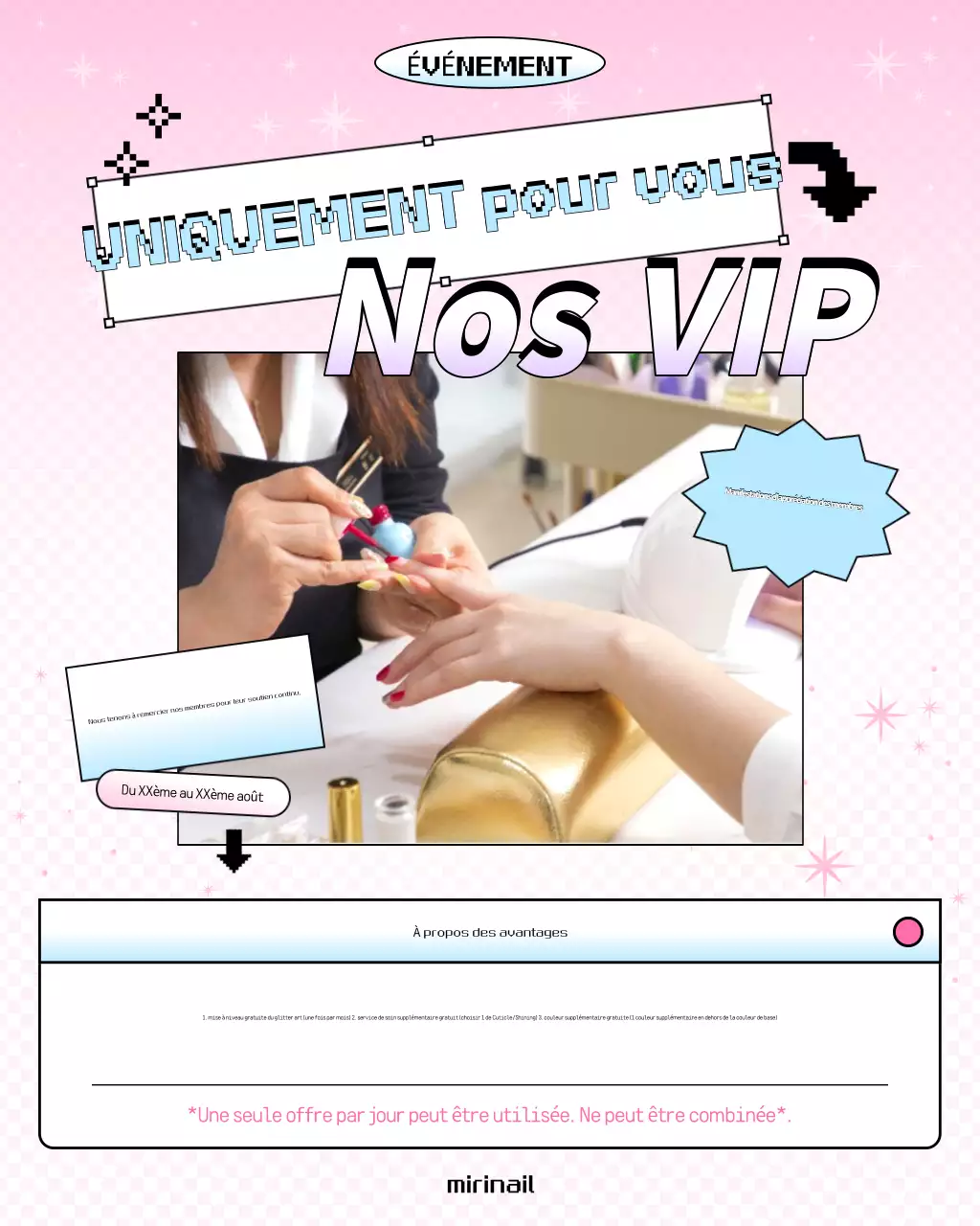 Promotion Nail Art Pop Rose