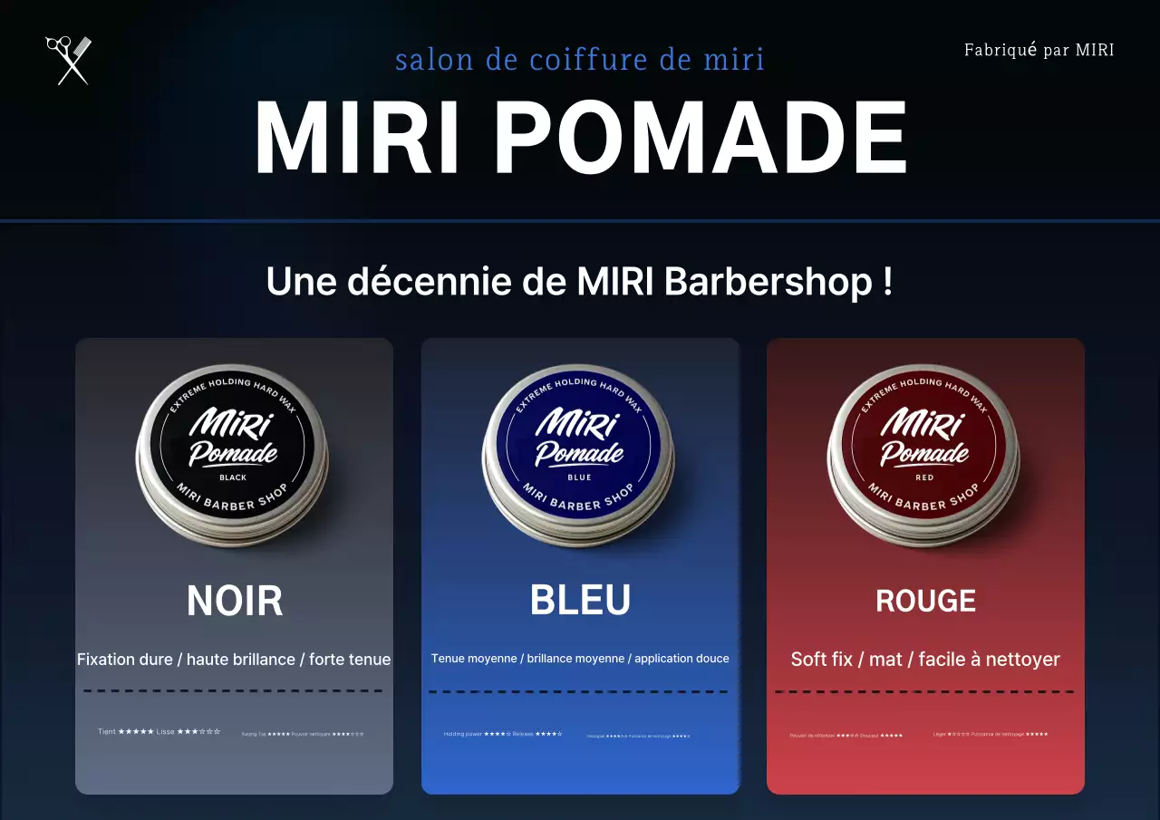 Promotion de produits de coiffure moderne noire