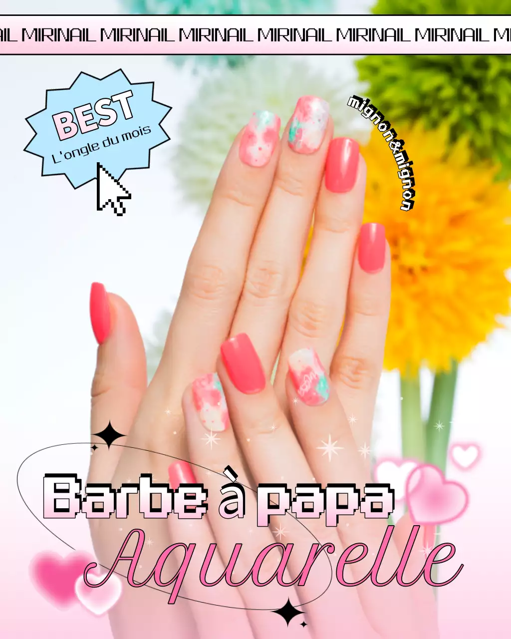 Promotion Nail Art Pop Rose