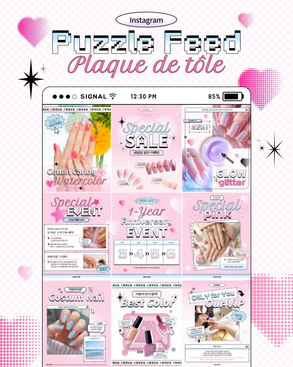 Promotion Nail Art Pop Rose