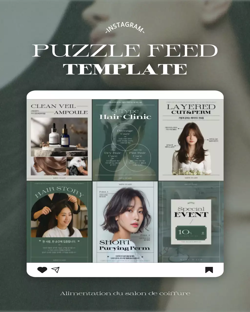 Promotion du salon de coiffure Khaki Modern