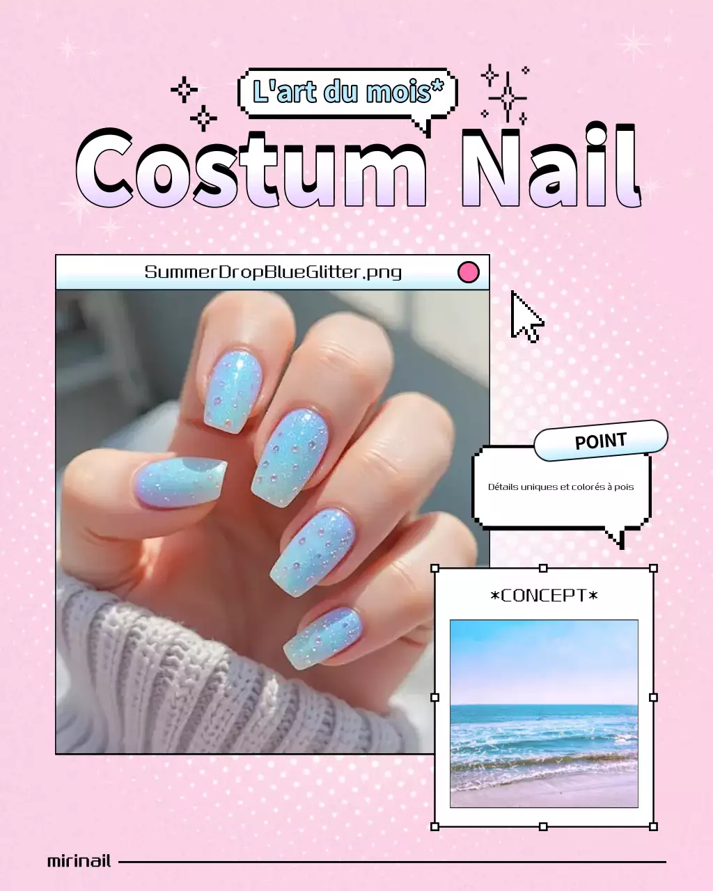 Promotion Nail Art Pop Rose