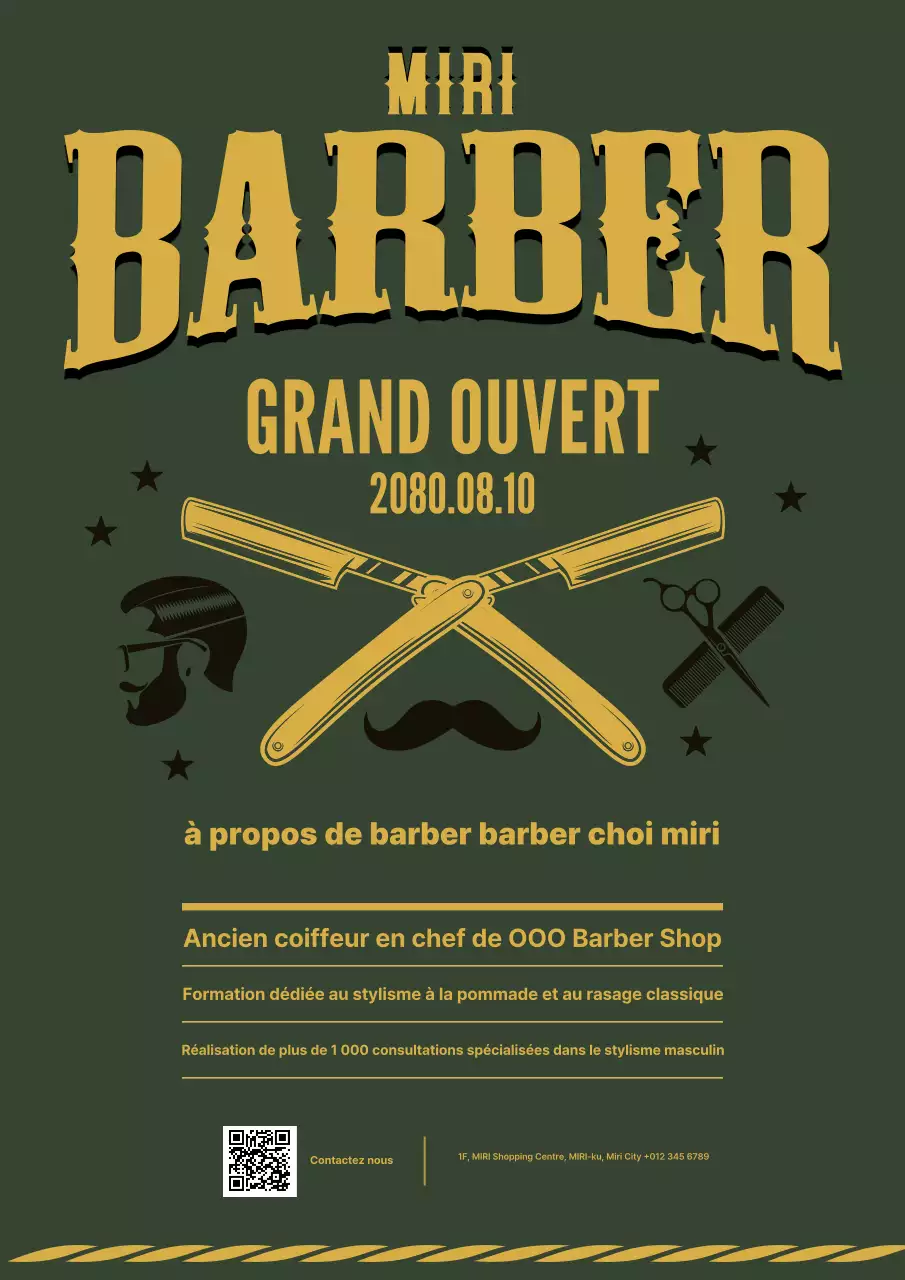 Ouverture du salon de coiffure vintage Khaki