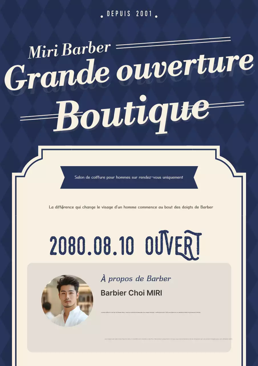 Ouverture du salon de coiffure Navy Classic