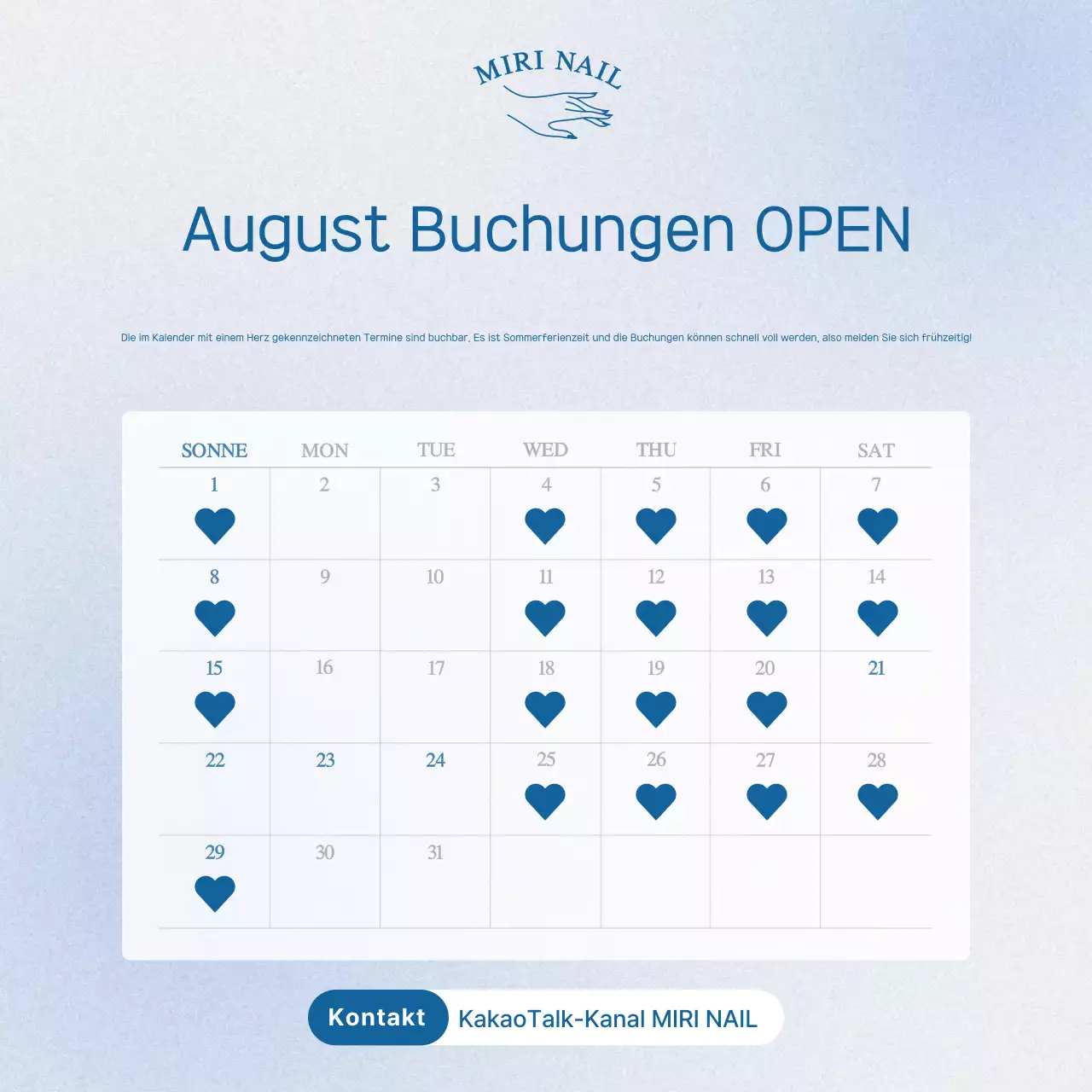 Blue Modern Beauty Salon Reservierungsleitfaden