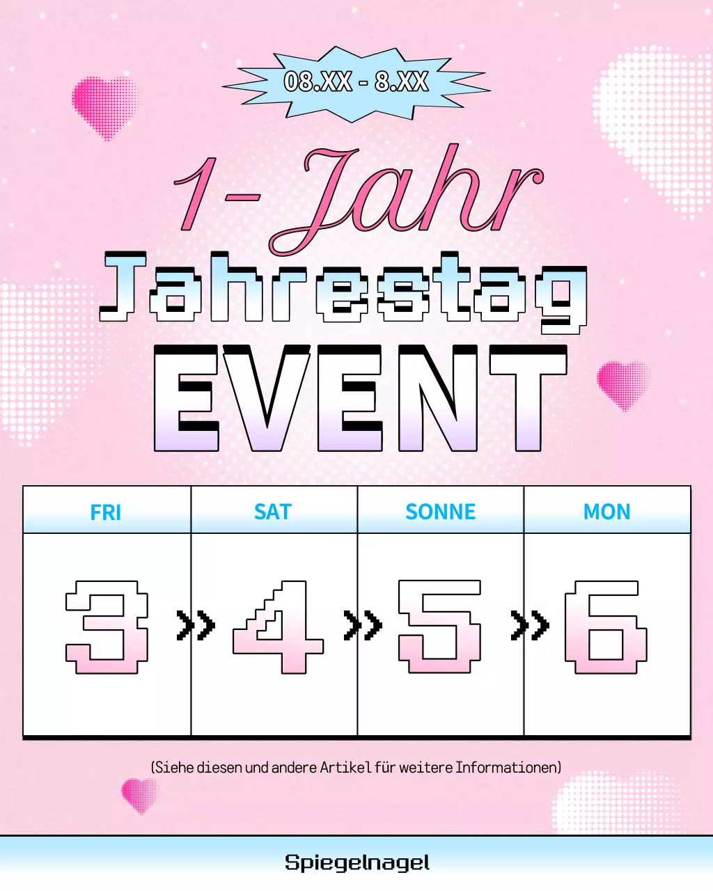 Pink Pop Nail Art Aktion