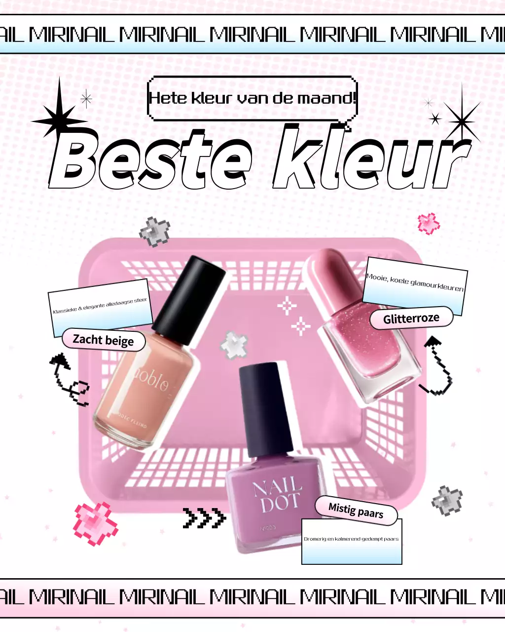 Roze Pop Nail Art Promotie