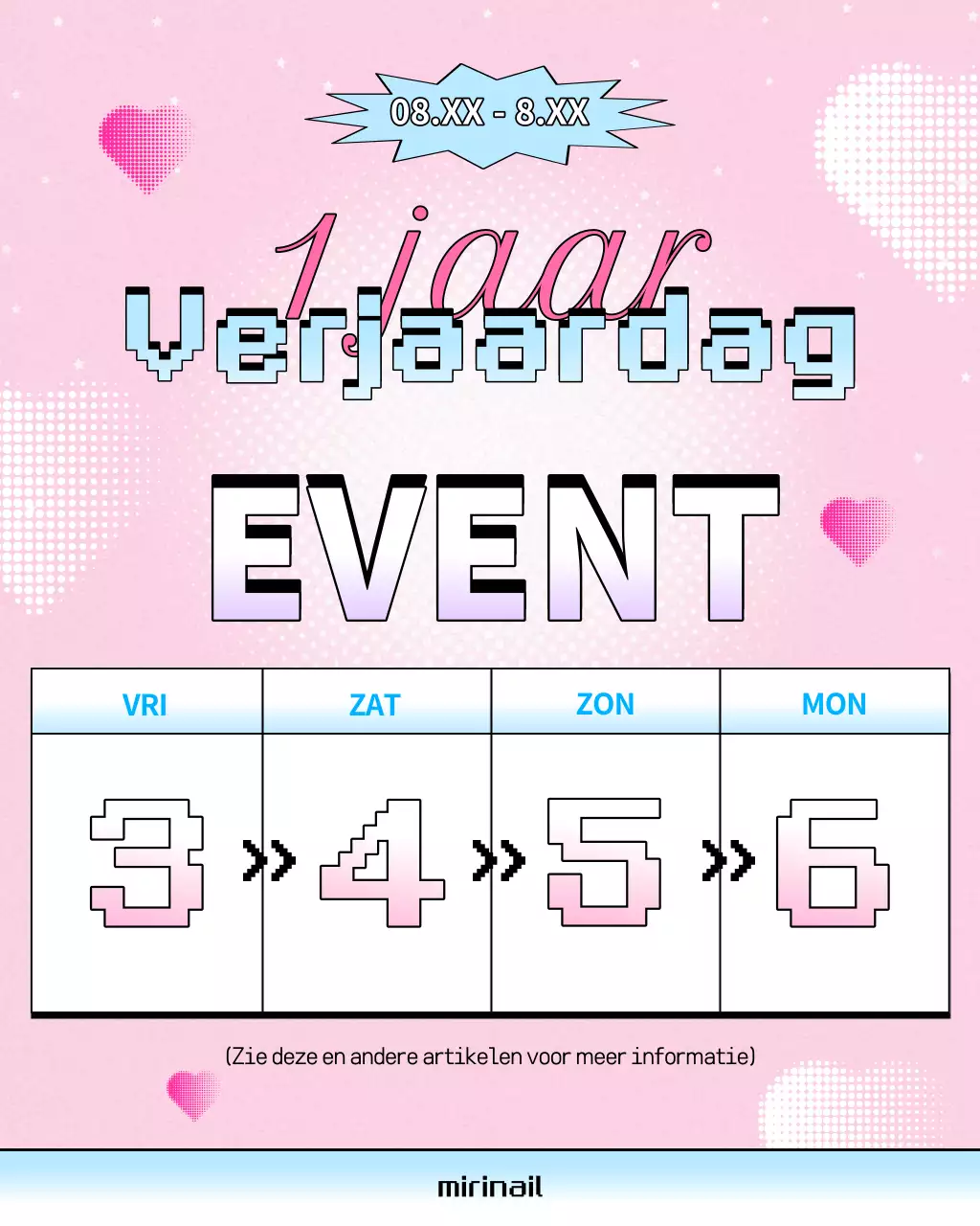 Roze Pop Nail Art Promotie