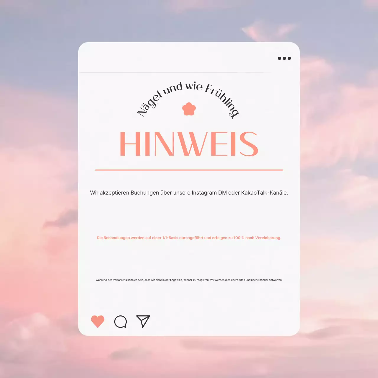 Pink Neat Reservierungsleitfaden