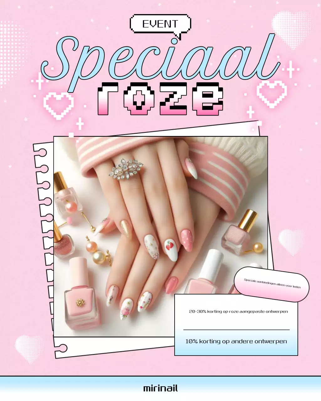 Roze Pop Nail Art Promotie