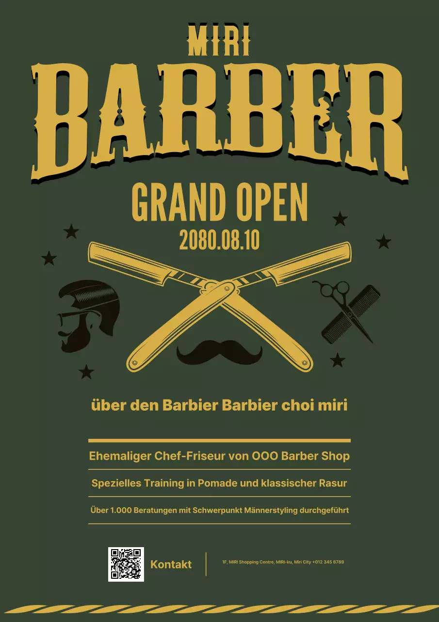 Khaki Vintage Barbershop eröffnet