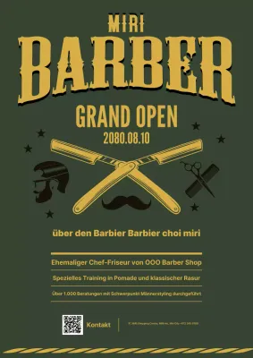 Khaki Vintage Barbershop eröffnet