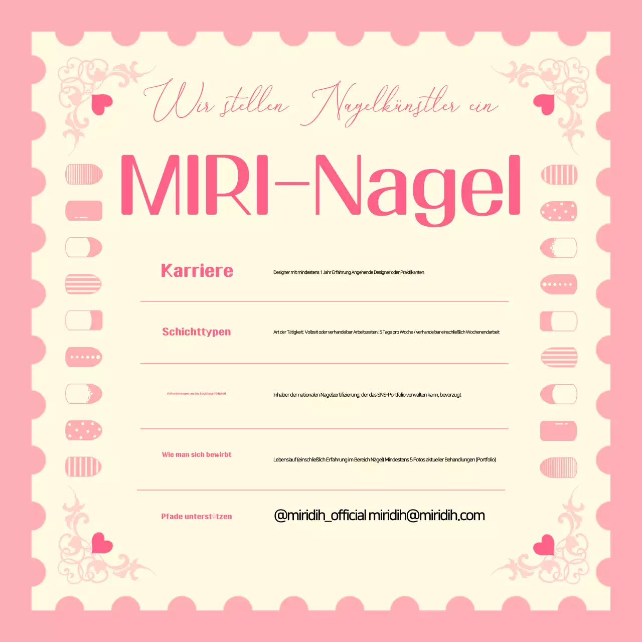 Stellenausschreibung für Pink Baby Nail Art