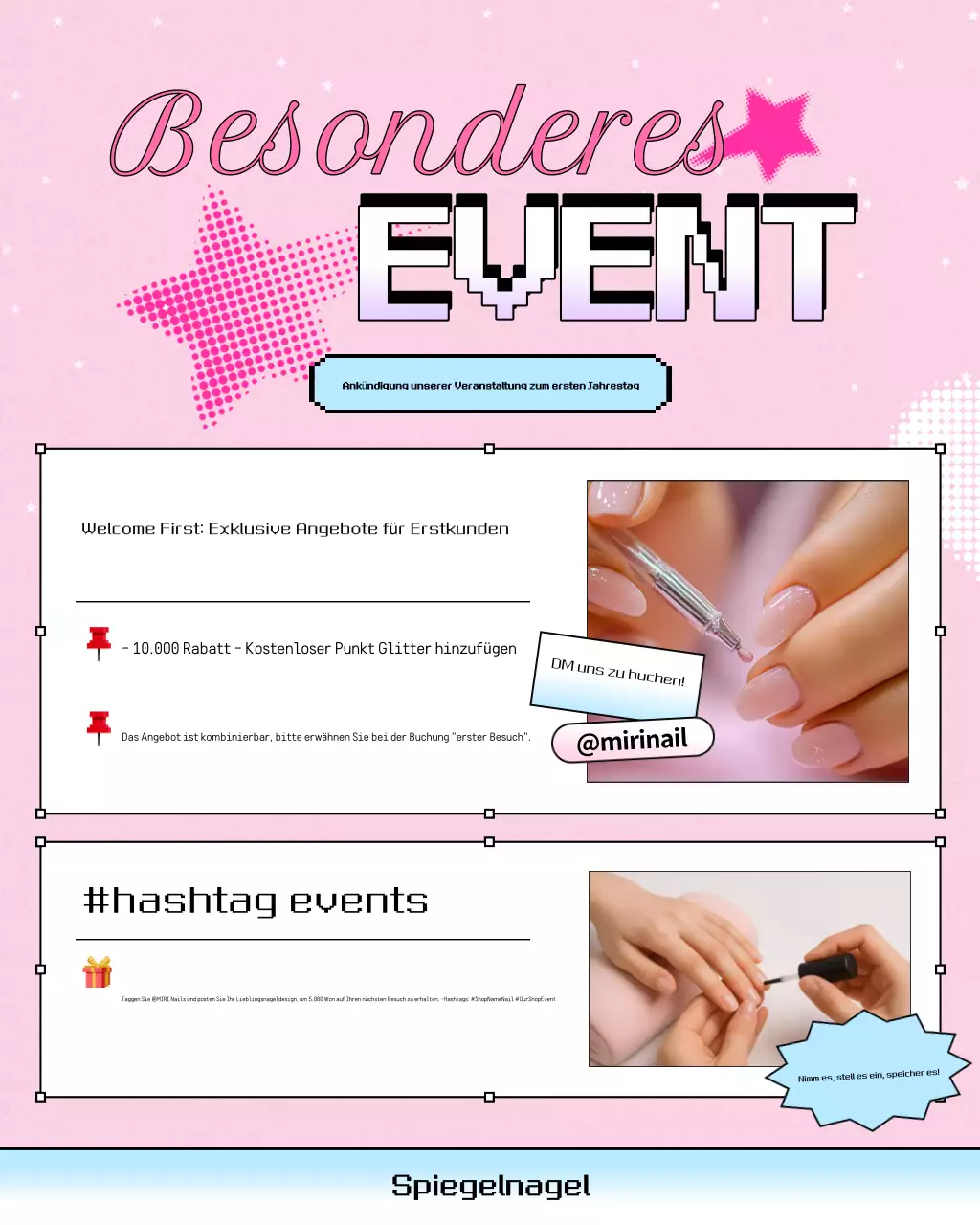 Pink Pop Nail Art Aktion