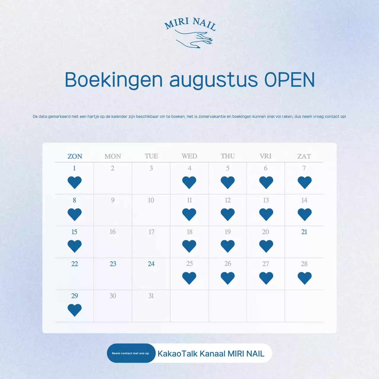 Reserveringsgids voor Blue Modern Beauty Salon