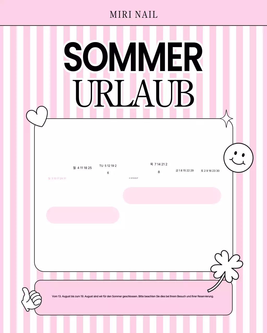 Pink Simple Sommerferienführer