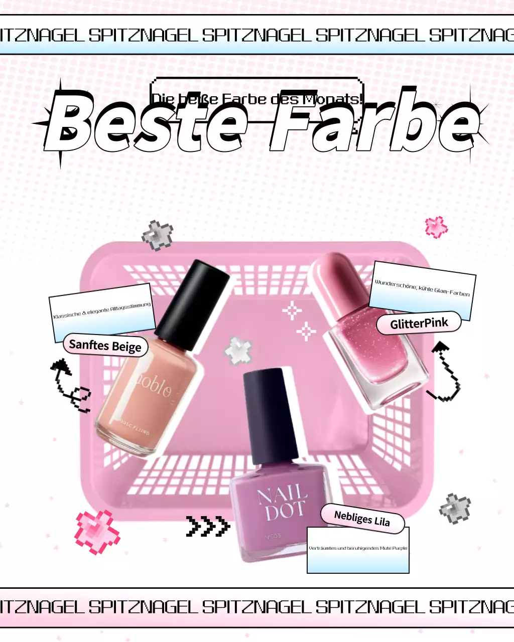 Pink Pop Nail Art Aktion