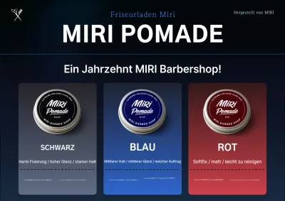 Produktwerbung für moderne schwarze Frisuren