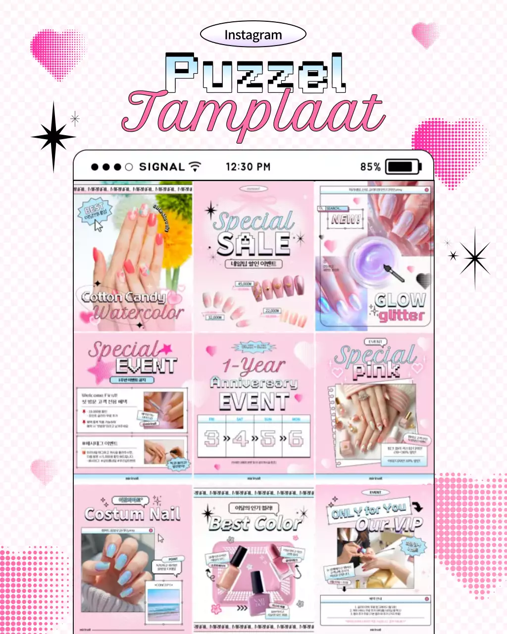 Roze Pop Nail Art Promotie