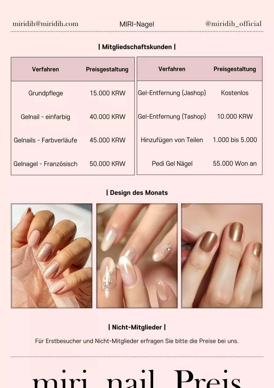 Pink Clean Nail Art Werbung