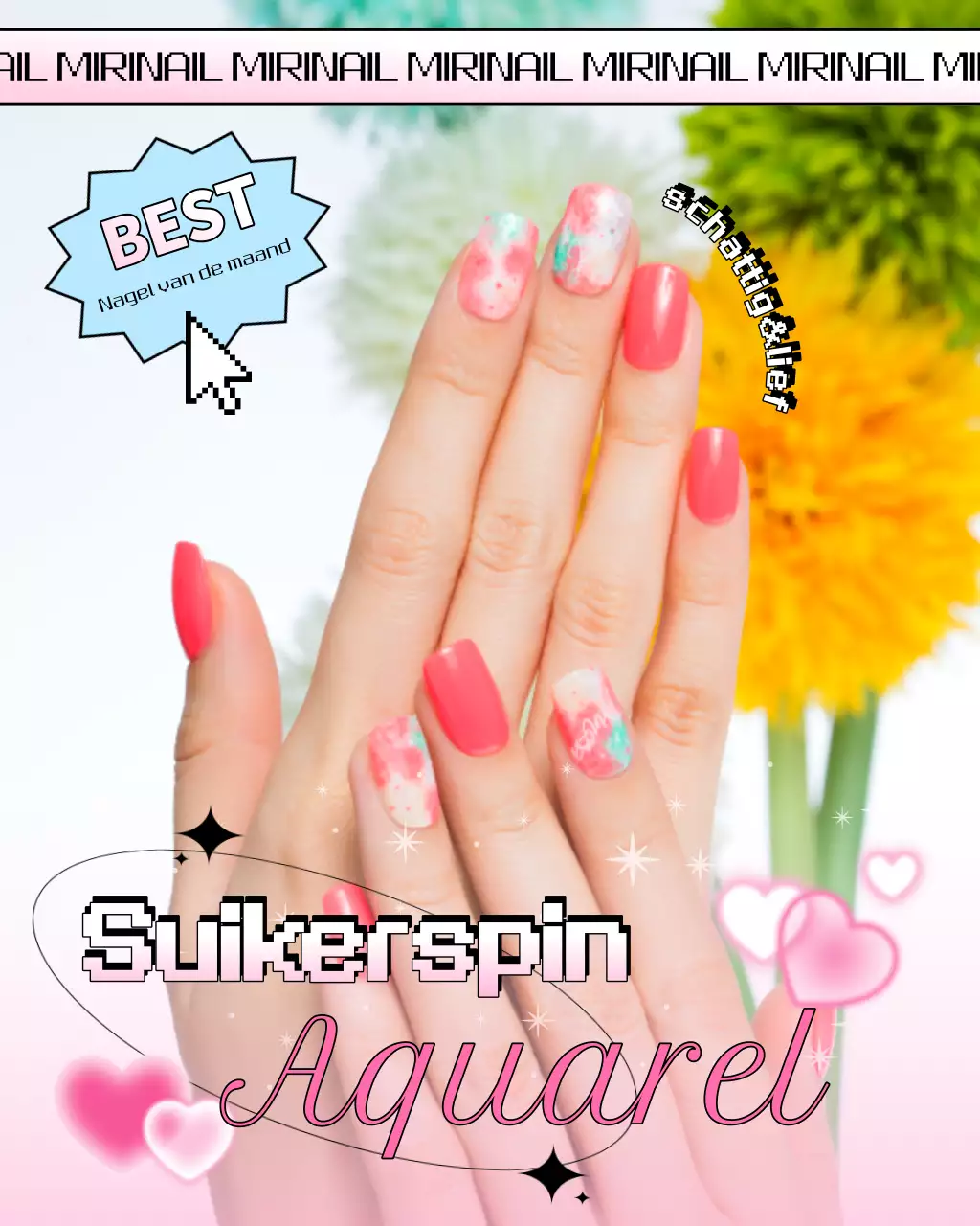 Roze Pop Nail Art Promotie