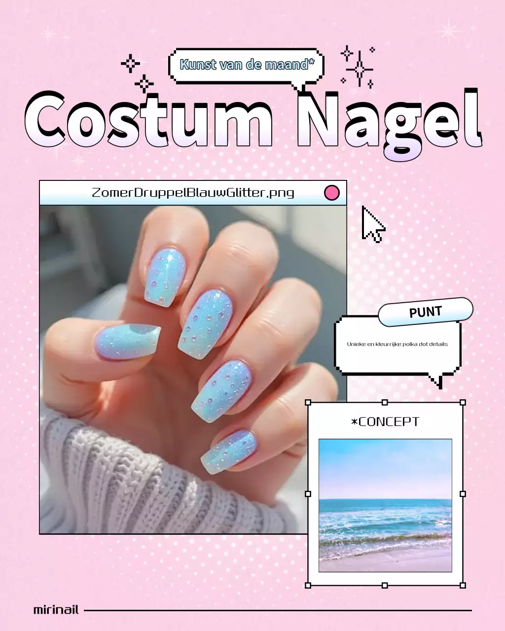 Roze Pop Nail Art Promotie