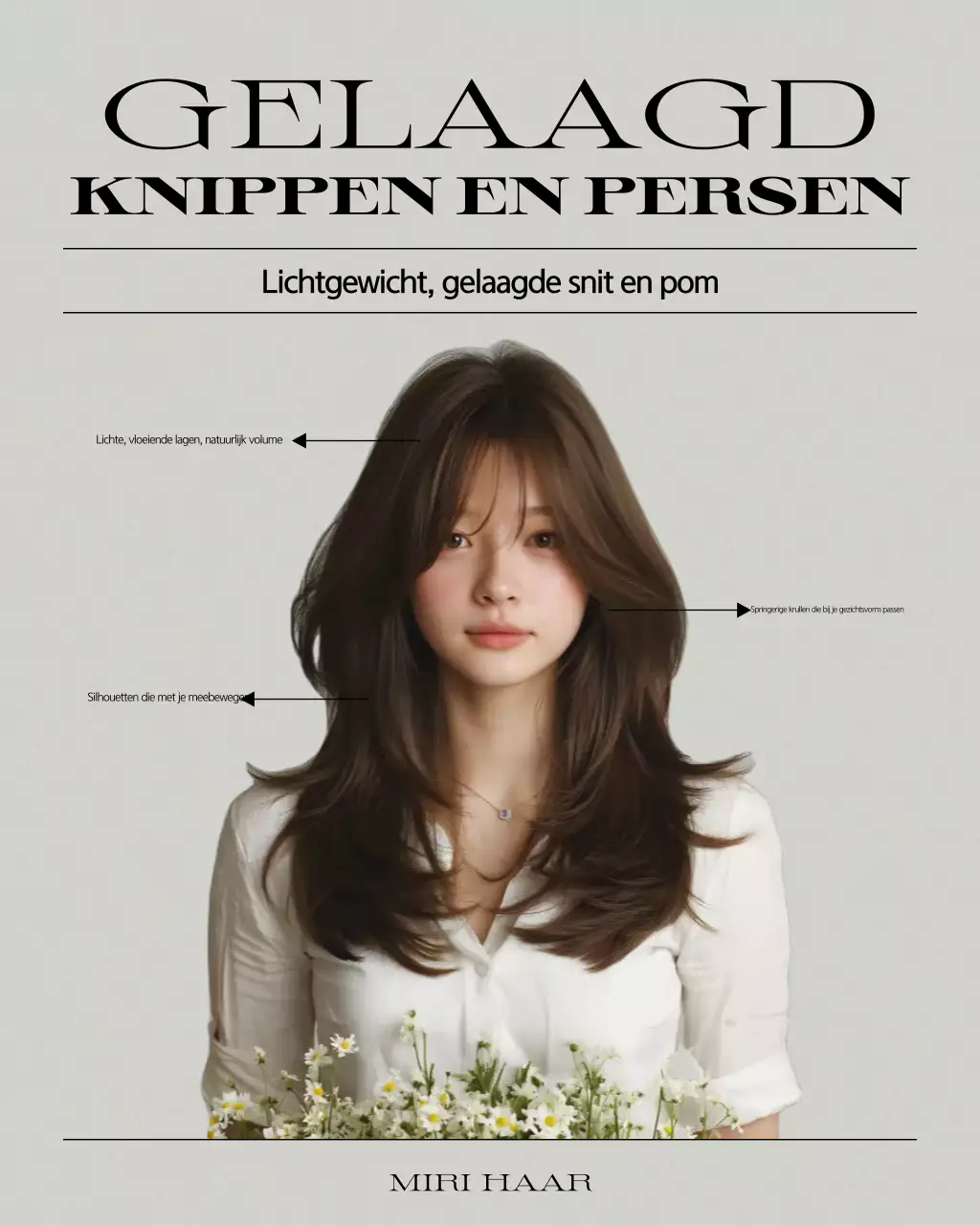 Khaki Modern Hair Shop Promotie