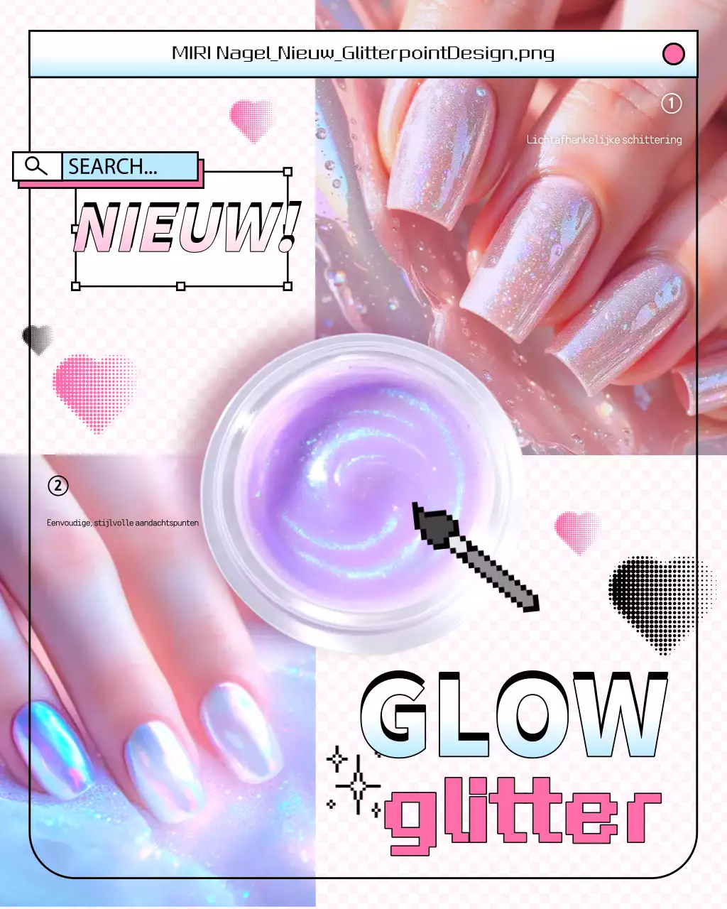 Roze Pop Nail Art Promotie