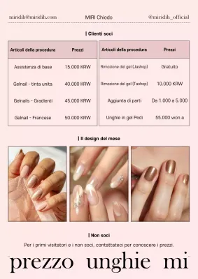 Pubblicità di Nail Art Rosa Pulita