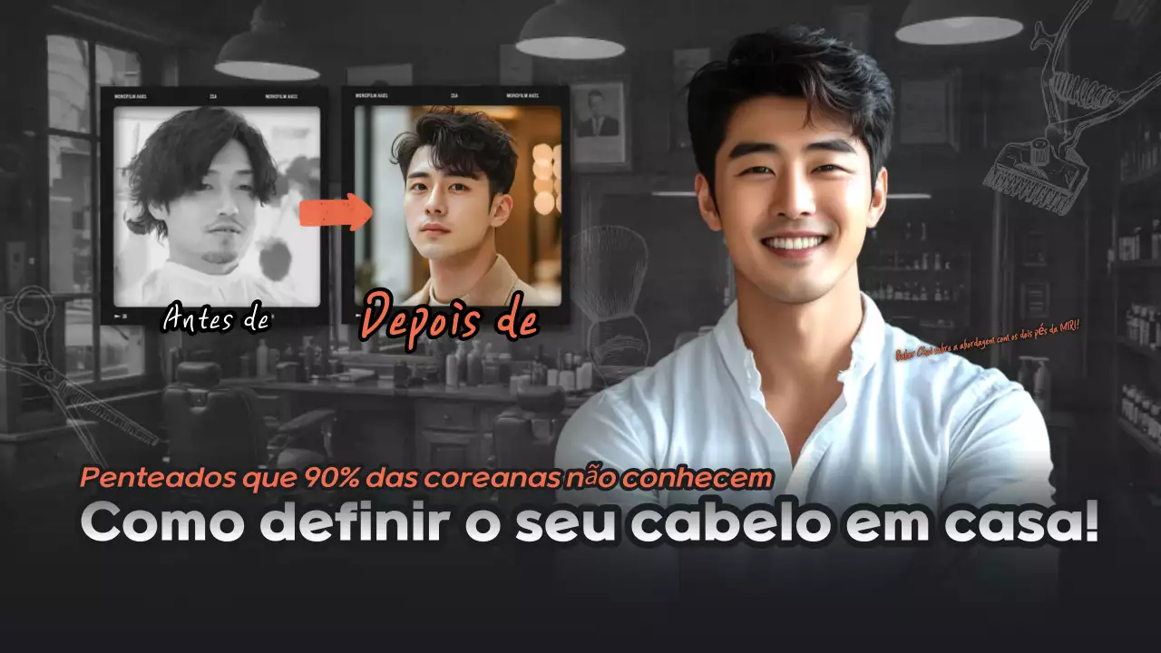 Anúncio de penteado moderno cinza