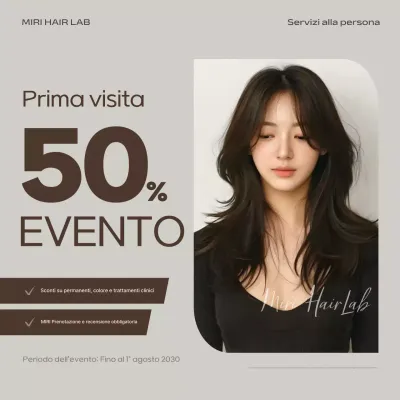 Sconto per il salone di bellezza moderno Gray