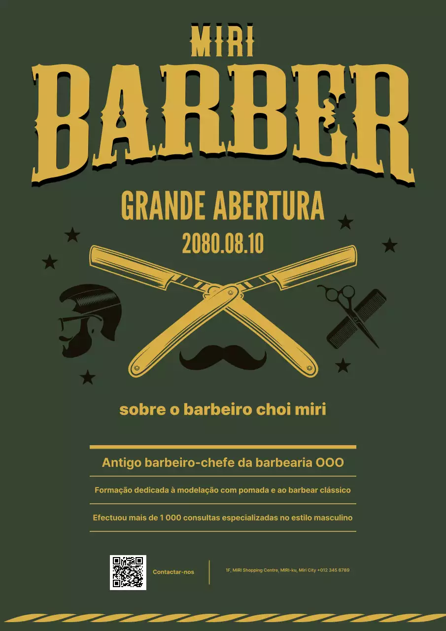 Abertura da barbearia Khaki Vintage