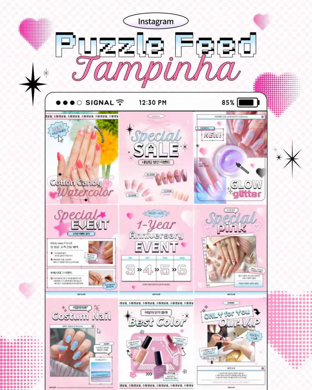 Promoção de Nail Art Pink Pop