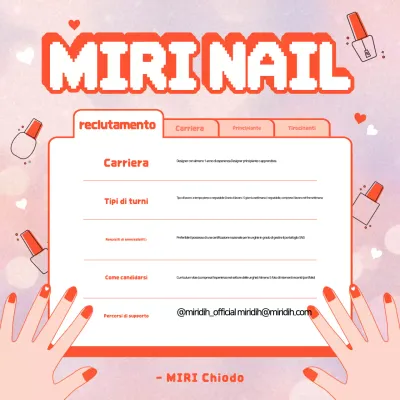 Reclutamento per nail art pop arancione