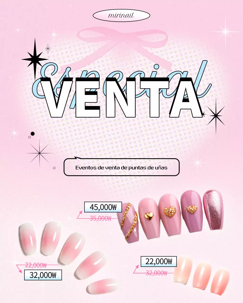 Promoción de arte de uñas pop rosa