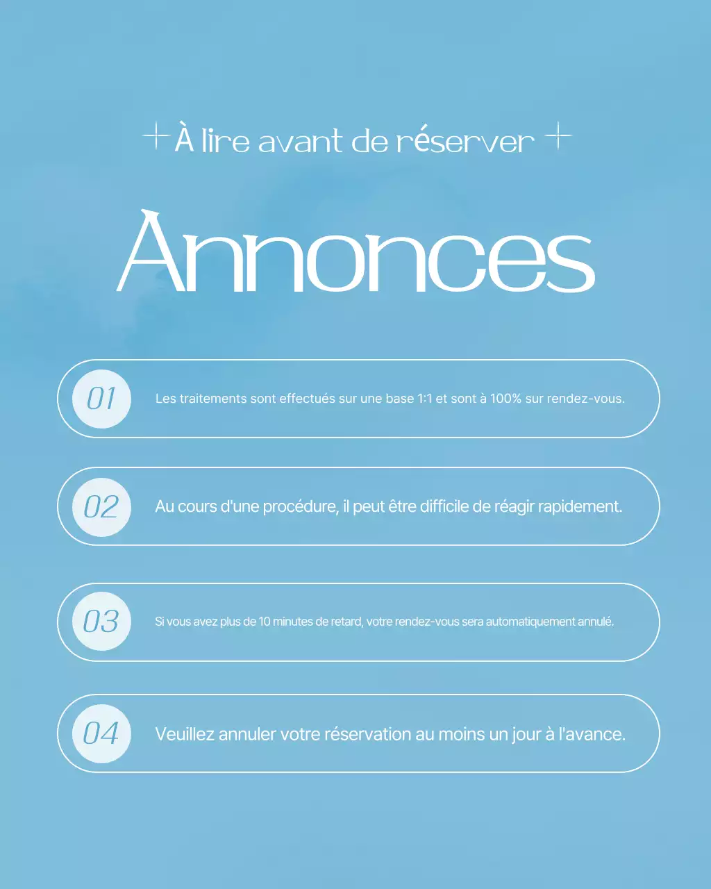 Promotion du salon de manucure moderne Sky Blue