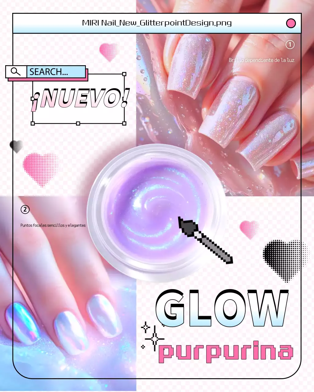 Promoción de arte de uñas pop rosa