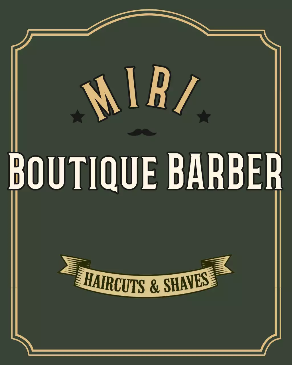 Promotion salon de coiffure vintage beige