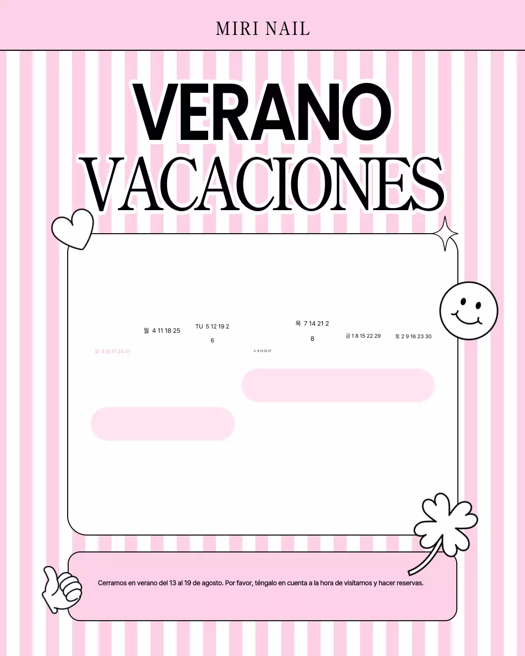 Guía sencilla para las vacaciones de verano en color rosa