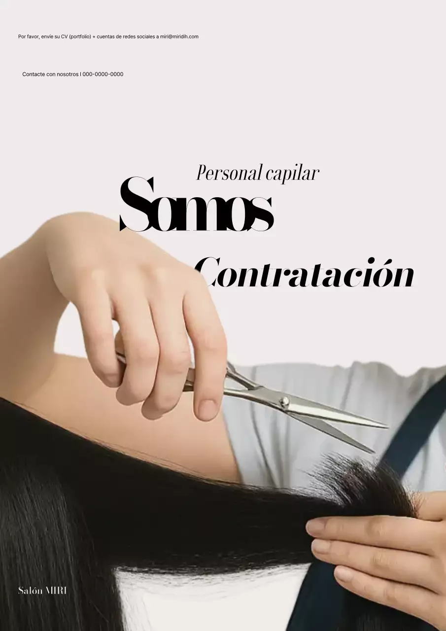 Aviso de contratación de White Modern