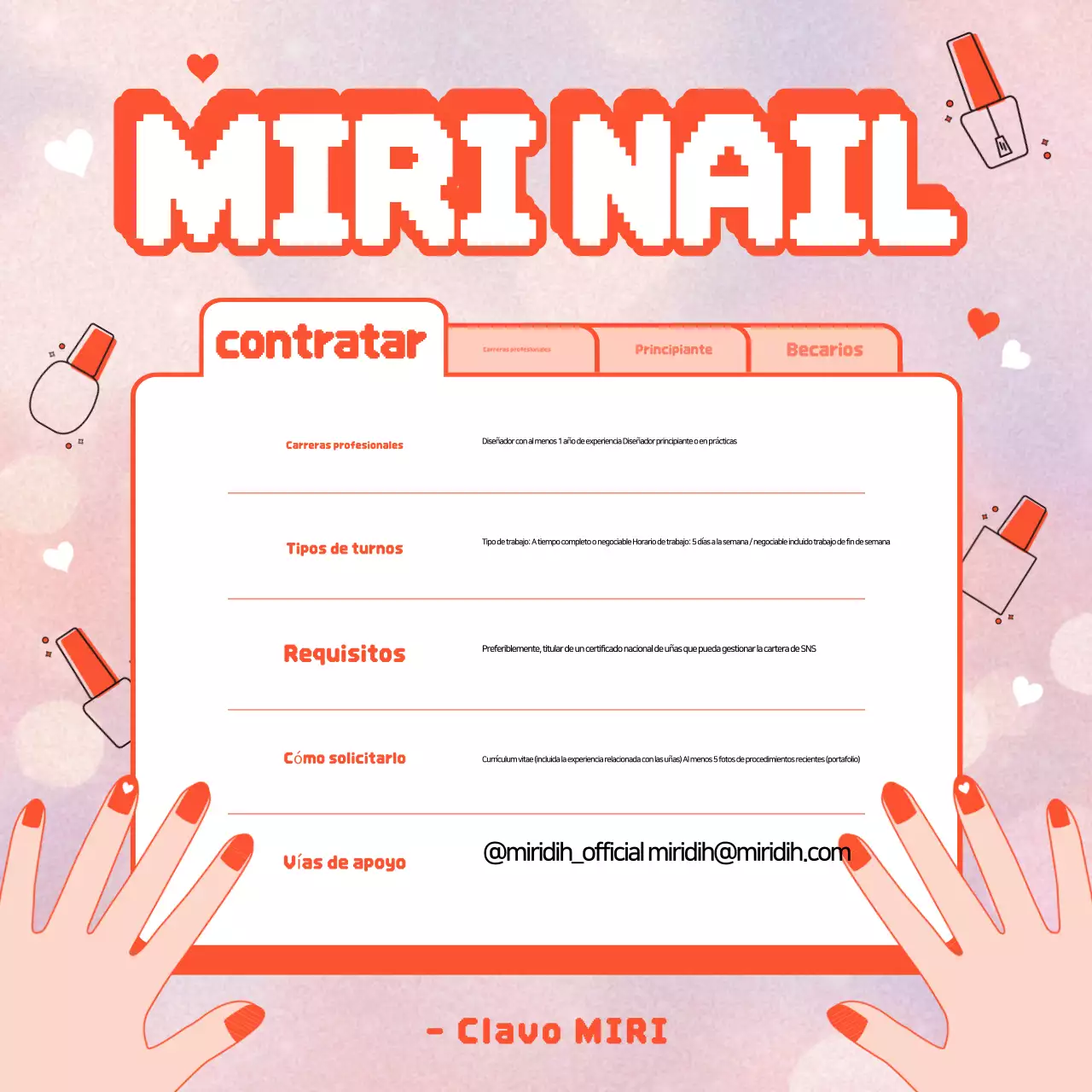 Reclutamiento de Orange Pop Nail Art