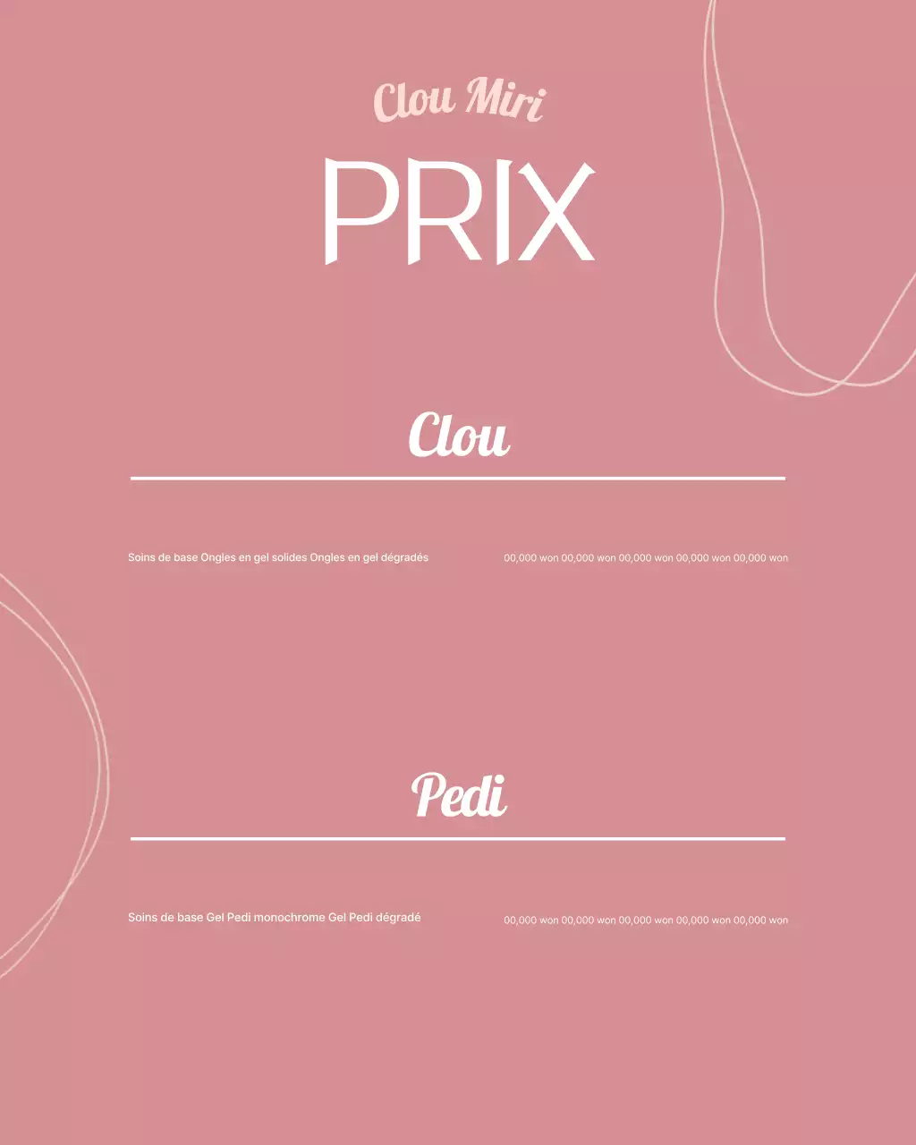 Promotion du salon de manucure Pink Modern