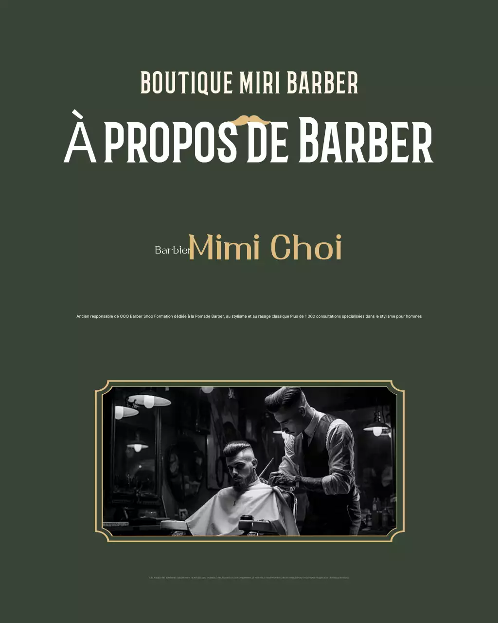 Promotion salon de coiffure vintage beige