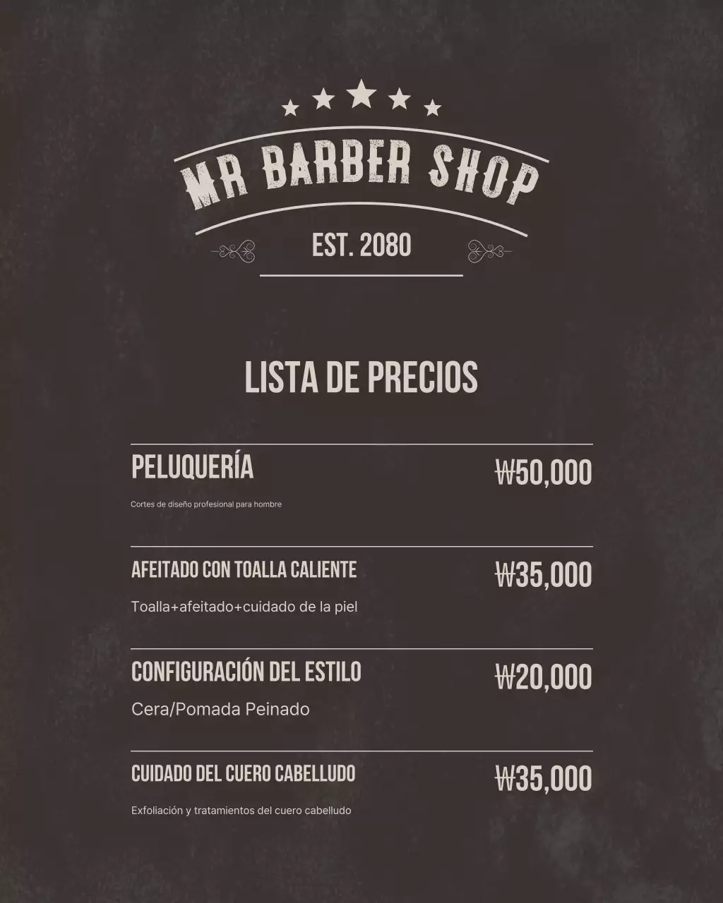 Promoción de salón de belleza moderno beige